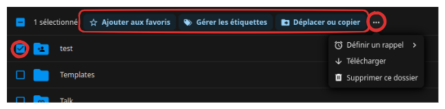 Nextcloud - Opérations sur les fichiers
