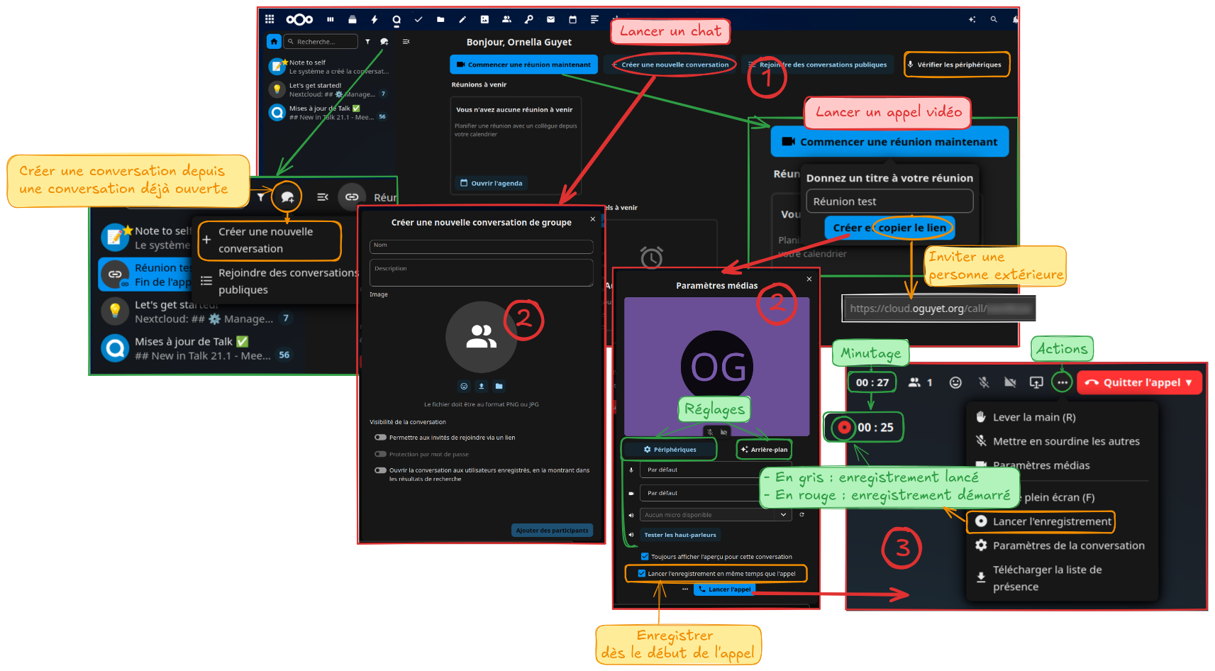 Nextcloud Talk - Utilisation