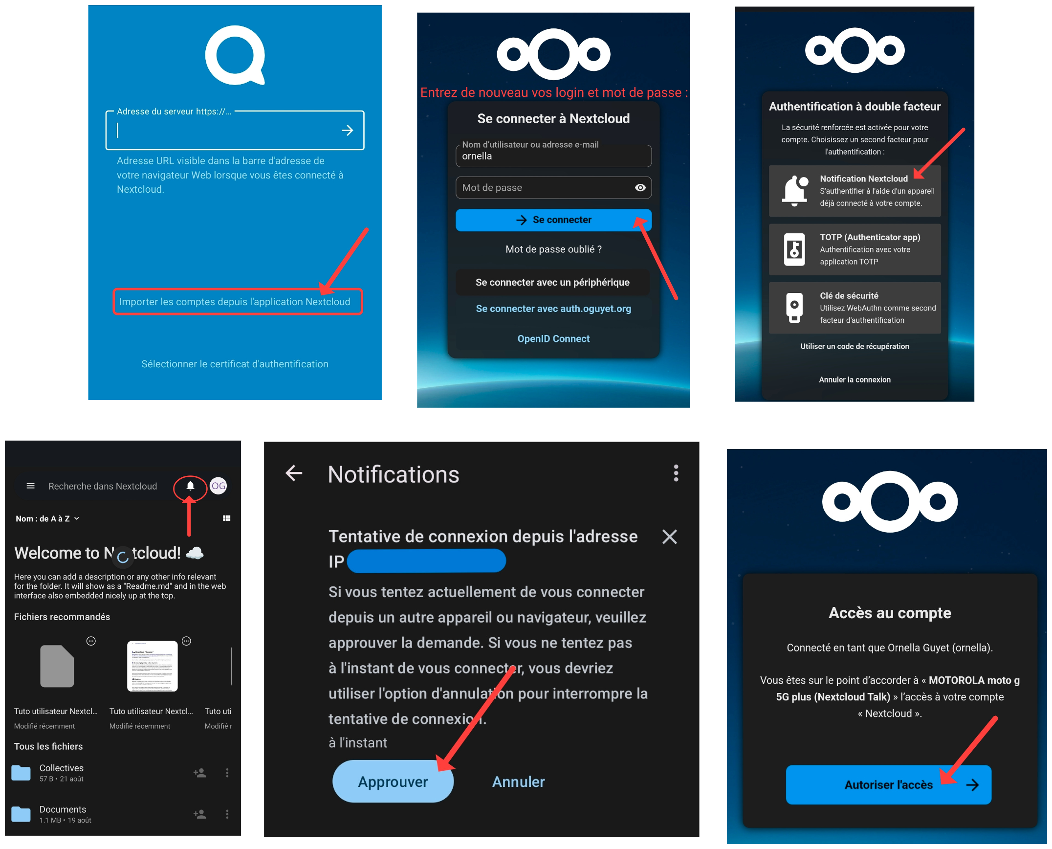 Nextcloud - Connexion à Talk via une notification dans l'application Nextcloud Files